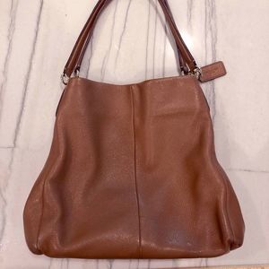 Coach Camel Leather Shoulder Bag